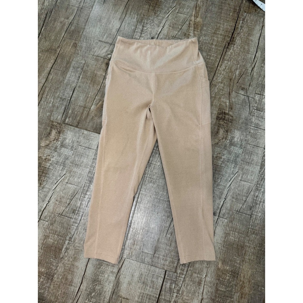 Landry by Sheil Segal Womens Tan High Waisted Pocket Leggings RN151268 Small